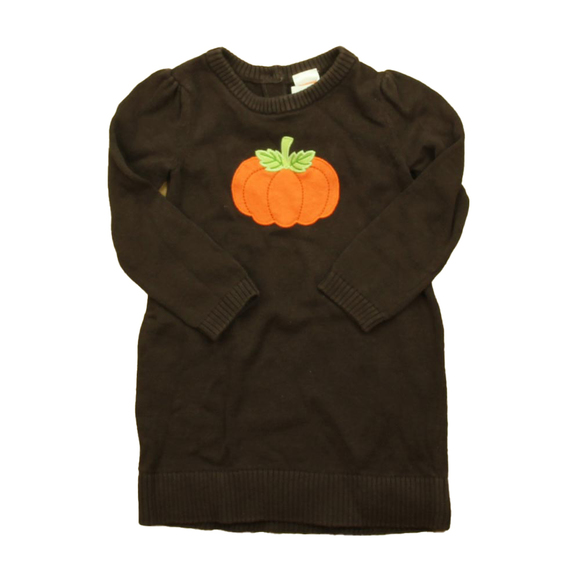 Gymboree Girls Brown | Orange Pumpkin Sweater Dress size: 2T - Picture 1 of 1